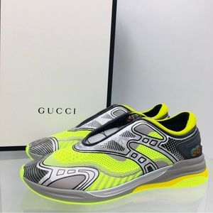 Gucci Ultrapace R Sneakers- Yellow/ Grey- 623109